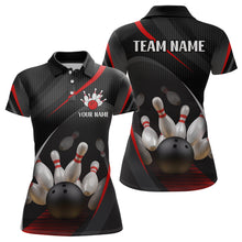 Load image into Gallery viewer, Red Bowling Shirts for Men Women Team Custom Bowling Polo & Quarter Zip Shirt MBL71