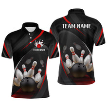 Load image into Gallery viewer, Red Bowling Shirts for Men Women Team Custom Bowling Polo & Quarter Zip Shirt MBL71