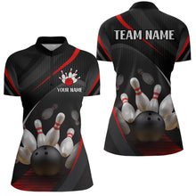 Load image into Gallery viewer, Red Bowling Shirts for Men Women Team Custom Bowling Polo & Quarter Zip Shirt MBL71