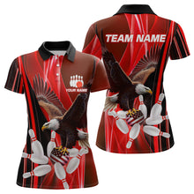Load image into Gallery viewer, Custom Red Eagle Bowling Shirt for Men Women Team Bowling Polo Shirts & 1/4 Zip MBL95