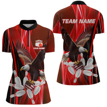 Load image into Gallery viewer, Custom Red Eagle Bowling Shirt for Men Women Team Bowling Polo Shirts & 1/4 Zip MBL95