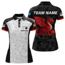 Load image into Gallery viewer, Custom Red Dragon Bowling Shirts for Men Women Team Bowling Polo & Quarter Zip MBL86