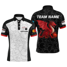 Load image into Gallery viewer, Custom Red Dragon Bowling Shirts for Men Women Team Bowling Polo & Quarter Zip MBL86