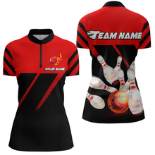 Load image into Gallery viewer, Red Bowling Shirt Custom Bowling Jersey for Men Women Bowling Polo&1/4 Zip Shirts MBL51