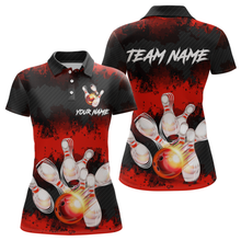 Load image into Gallery viewer, Customize Red Bowling Shirts for Men Women Team Bowling Polo & 1/4 Zip Shirts MBL81