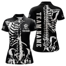 Load image into Gallery viewer, Custom Skull Bone 8 Ball Billiard Shirts for Women Billiard Team Jerseys Polo & 1/4 Zip Shirts NNT47