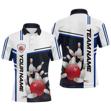 Load image into Gallery viewer, Bowling Jersey for Men Custom Bowling Team Shirts with Name Bowling League Polo & 1/4 Zip HNT30