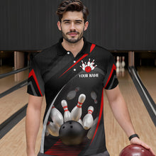 Load image into Gallery viewer, Red Bowling Shirts for Men Women Team Custom Bowling Polo & Quarter Zip Shirt MBL71