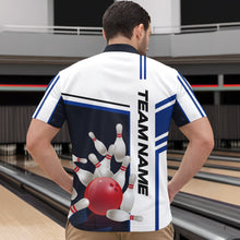 Load image into Gallery viewer, Bowling Jersey for Men Custom Bowling Team Shirts with Name Bowling League Polo & 1/4 Zip HNT30