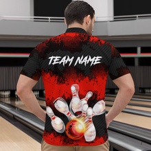 Load image into Gallery viewer, Customize Red Bowling Shirts for Men Women Team Bowling Polo & 1/4 Zip Shirts MBL81