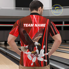 Load image into Gallery viewer, Custom Red Eagle Bowling Shirt for Men Women Team Bowling Polo Shirts & 1/4 Zip MBL95