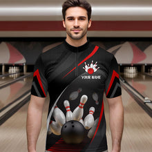 Load image into Gallery viewer, Red Bowling Shirts for Men Women Team Custom Bowling Polo & Quarter Zip Shirt MBL71
