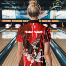 Load image into Gallery viewer, Custom Red Eagle Bowling Shirt for Men Women Team Bowling Polo Shirts & 1/4 Zip MBL95
