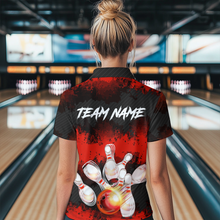 Load image into Gallery viewer, Customize Red Bowling Shirts for Men Women Team Bowling Polo & 1/4 Zip Shirts MBL81