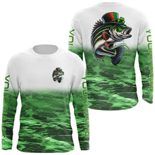 Load image into Gallery viewer, Custom St Patrick'S Day Bass Long Sleeve Fishing Shirts, St Patty'S Day Bass Fishing Jerseys IPHW5834
