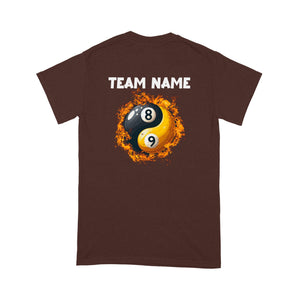 Funny Billiard T-Shirt Ying And Yang 8 Ball & 9 Ball Custom Billiard Team Shirt For Pool Player TDM3896