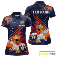 Load image into Gallery viewer, Funny Chicken Billiard Shirts for Women Custom 8 Ball Billiard Jersey Pool Shirt Polo &amp; 1/4-Zip BHT6