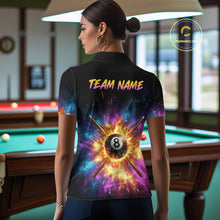 Load image into Gallery viewer, Custom Galaxy Billiard Shirt 8 Ball Billiard Jersey for Women Polo &amp; Quarter-Zip BHT10