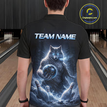 Load image into Gallery viewer, Custom Wolf Bowling Team Shirt for Men Bowling League Jersey Polo &amp; Quarter-Zip Bowling Shirt QZT880