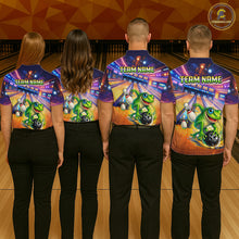Load image into Gallery viewer, Custom Funny Frog Bowling Shirt for Women Polo &amp; 1/4-Zip Bowling Team Jersey League QZT843