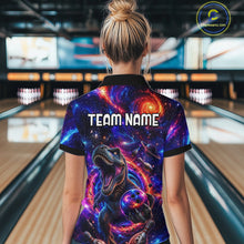 Load image into Gallery viewer, Galaxy Funny Bowling Shirt for Women Custom Bowling League Jersey Polo &amp; Quartr-Zip QZT1022