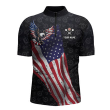 Load image into Gallery viewer, Custom American Eagle Dart Jersey for Men Dartboard Shirt Gift for Dart Players and Teams Polo &amp; 1/4-Zip DHT2