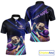 Load image into Gallery viewer, Funny Pug Dog Bowling Team Shirt for Men Custom Bowling Jersey Polo &amp; 1/4-Zip Bowling Unisex QZT908