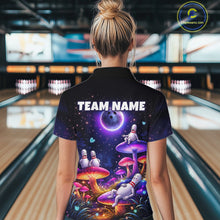Load image into Gallery viewer, Mystic Bowling Night Garden Custom Bowling Team Shirt for Women Bowling Jersey Polo &amp; Quarter-Zip QZT990