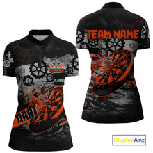 Load image into Gallery viewer, Custom Black &amp; Red Dart Shirt for Team Polo &amp; 1/4-Zip Dart Jersey for Women Dart Outfit Gifts DHT8