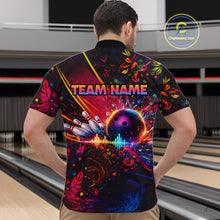Load image into Gallery viewer, Custom Retro Music Bowling Shirt for Men Bowling Jersey Polo &amp; 1/4-Zip Bowling Tournament QZT954