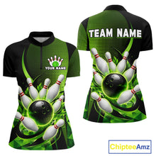Load image into Gallery viewer, Bowling-themed sports jersey with customizable text on a white background