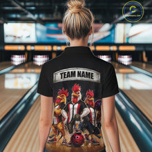 Load image into Gallery viewer, Custom Funny Chicken Family Bowling Shirt for Women Bowling Team Jersey Polo &amp; Quarter-Zip QZT1005