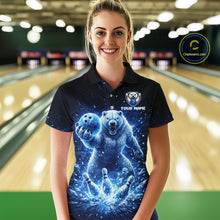Load image into Gallery viewer, Custom Polar Beer Bowling Team Shirt for Women Ice Bowling Jersey Polo &amp; Quarter-Zip QZT973