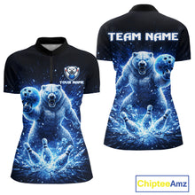 Load image into Gallery viewer, Custom Polar Beer Bowling Team Shirt for Women Ice Bowling Jersey Polo &amp; Quarter-Zip QZT973