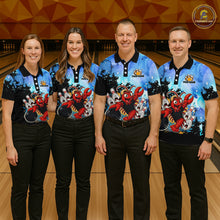 Load image into Gallery viewer, Custom Funny Crawfish Bowling Team Jersey for Women Bowling Shirt Polo &amp; 1/4 Zip QZT1015