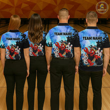 Load image into Gallery viewer, Custom Funny Crawfish Bowling Team Jersey for Women Bowling Shirt Polo &amp; 1/4 Zip QZT1015