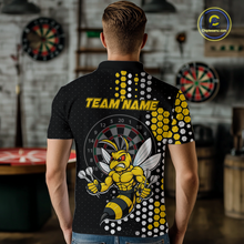 Load image into Gallery viewer, Custom Funny Bee Dart Team Shirt for Men Dart League Jersey Polo &amp; 1/4-Zip Dartboard Shirt Outfit DHT17