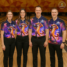 Load image into Gallery viewer, Custom Graffiti Funny Cat Bowling Shirt for Men Bowling League Jersey Polo &amp; Quarter-Zip Bowling Outfit QZT919