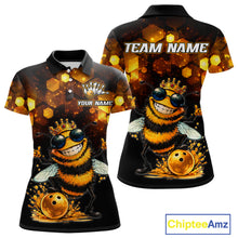 Load image into Gallery viewer, Funny Bee Bowling Shirt for Women Custom Bowling Team Jersey Bowling Outfit Gift for Bowlers QZT952