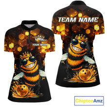 Load image into Gallery viewer, Funny Bee Bowling Shirt for Women Custom Bowling Team Jersey Bowling Outfit Gift for Bowlers QZT952