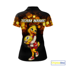 Load image into Gallery viewer, Custom Black &amp; Gold Funny Duck Billiard Shirt for Women Billiard Jersey League 9 Ball Pool for Couples BHT14