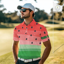Load image into Gallery viewer, Watermelon Polo Shirt, Funny Mens Golf Polo Shirts Custom Golf Attire For Men, Golf Gifts NHN0152