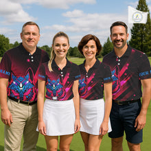 Load image into Gallery viewer, Funny Pink Wolf Golf Polo Shirt For Men Custom Golf Ball Team Jersey Mens Golf League Shirt Golf Gifts NHN0056