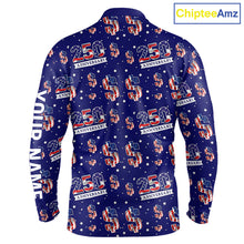 Load image into Gallery viewer, USA 250th Anniversary Long Sleeve Golf Polo Shirt Custom Patriotic American Flag Team Golf Tops NHN0235