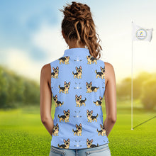 Load image into Gallery viewer, Womens Sleeveless Golf Polo Shirt Custom Funny German Shepherd Team Ladies Golf Tops, Dog Lover Gift NHN0213