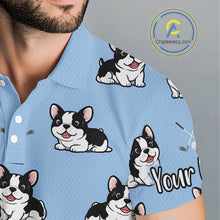 Load image into Gallery viewer, Mens Golf Polo Shirt Custom Funny French Bulldog Team Mens Golf Tops, Dog Lover Gift NHN0212