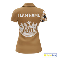 Load image into Gallery viewer, Funny Golden Retriever Womens Golf Polo Shirt Custom Argyle Plaid Pattern Team Golf Tops, Dog Lover NHN0197