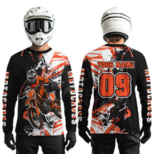 Load image into Gallery viewer, Orange Motocross Jersey Kids Women Men Custom Dirt Bike Shirts Motorcycle Shirt XM495