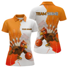 Load image into Gallery viewer, Custom Turkey Bowling Shirts for Women Men Team Orange Bowling Jerseys Thanksgiving MBL178