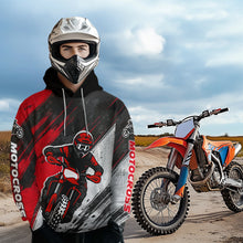 Load image into Gallery viewer, Red and Black Motocross Hoodie for Men Women Adult Dirt Bike Racing Hoodie Shirt MH474